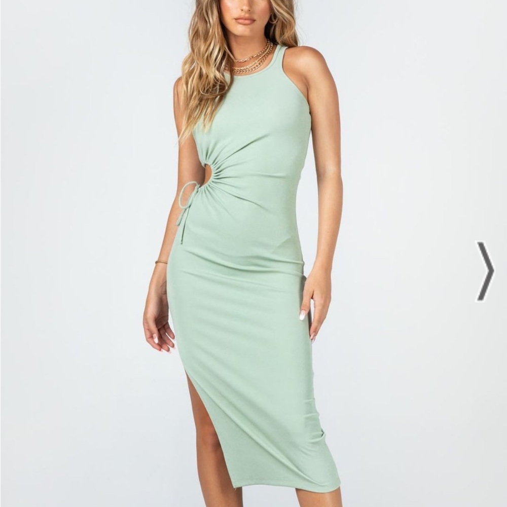 Princess Polly Louie Midi Dress Sage Size 4